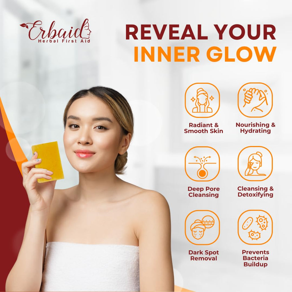 Illuminate Your Skin with Our Natural Turmeric Soap Bar – Perfect for Face & Body, Fades Dark Spots, and Hydrates for a Radiant Glow!