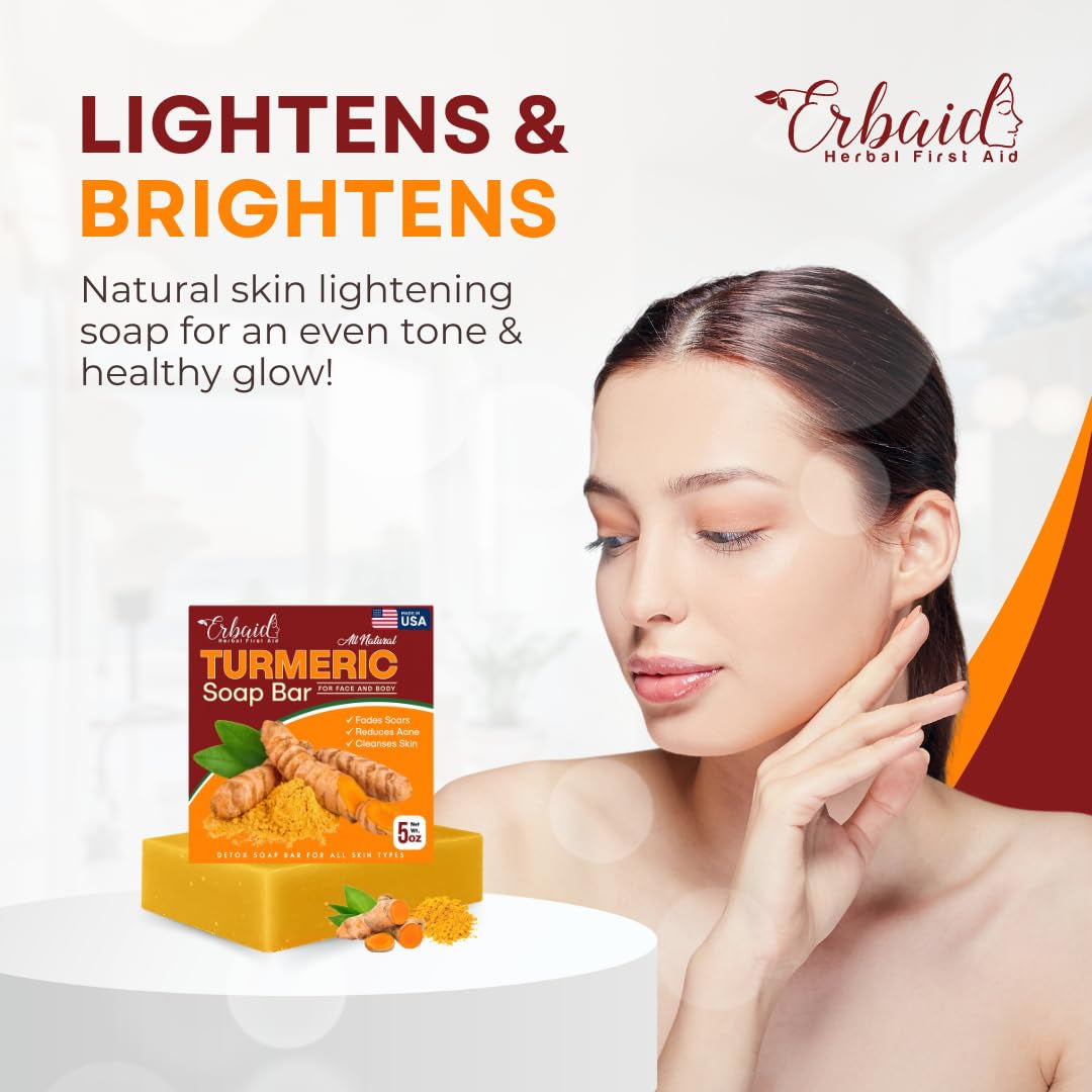 Illuminate Your Skin with Our Natural Turmeric Soap Bar – Perfect for Face & Body, Fades Dark Spots, and Hydrates for a Radiant Glow!