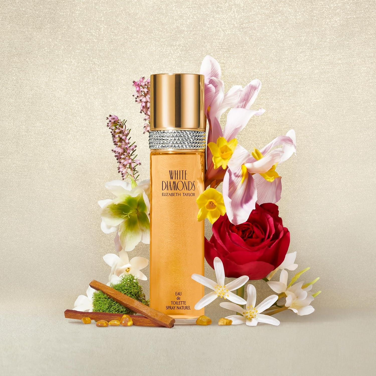 Experience the Timeless Elegance of Elizabeth Taylor's White Diamonds Eau de Toilette - Long-Lasting Floral Fragrance for Women, 3.3 Fl Oz