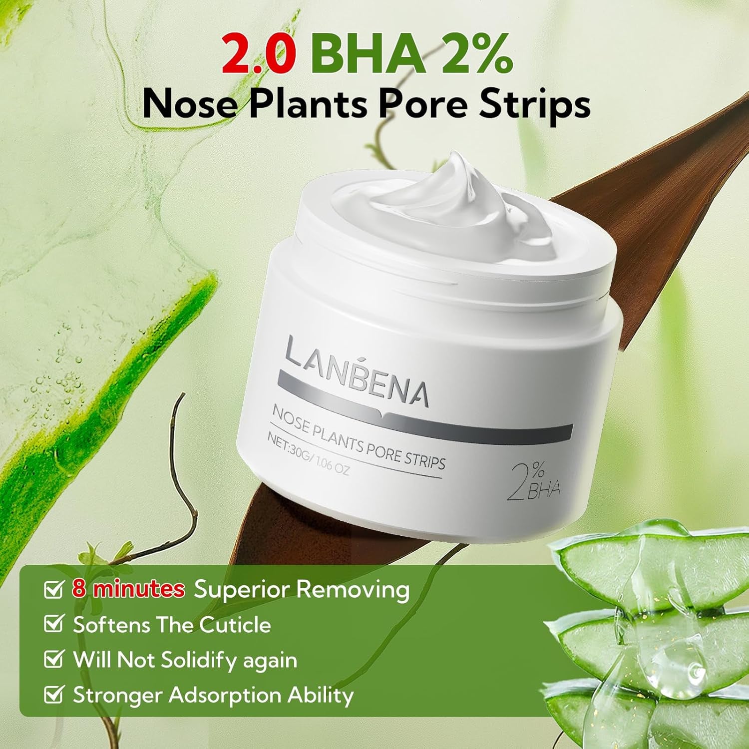 Revitalize Your Skin with LANEBNA Blackhead Remover Nose Pore Strips - 60 Deep Cleansing Strips for All Skin Types