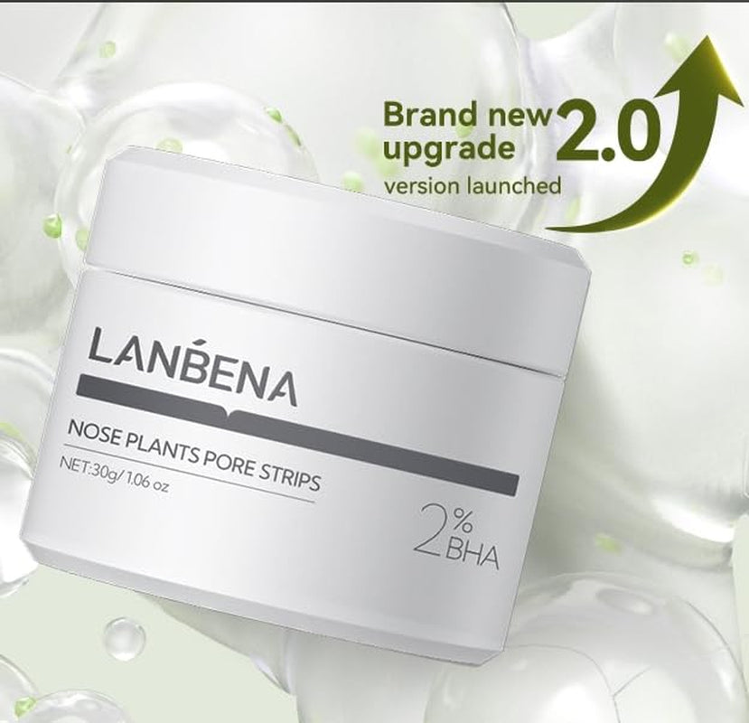 Revitalize Your Skin with LANEBNA Blackhead Remover Nose Pore Strips - 60 Deep Cleansing Strips for All Skin Types