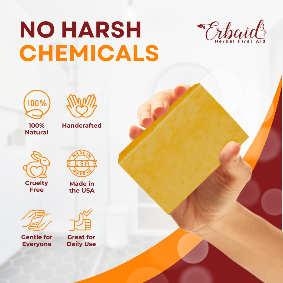 Illuminate Your Skin with Our Natural Turmeric Soap Bar – Perfect for Face & Body, Fades Dark Spots, and Hydrates for a Radiant Glow!