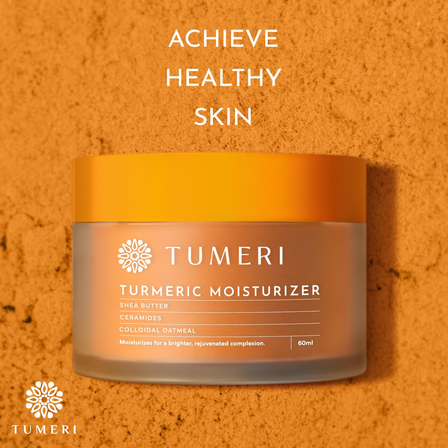 Nourishing Turmeric Moisturizer Cream for Face and Body - Hydrating and Revitalizing Formula with Shea Butter and Colloidal Oatmeal - 60 ml