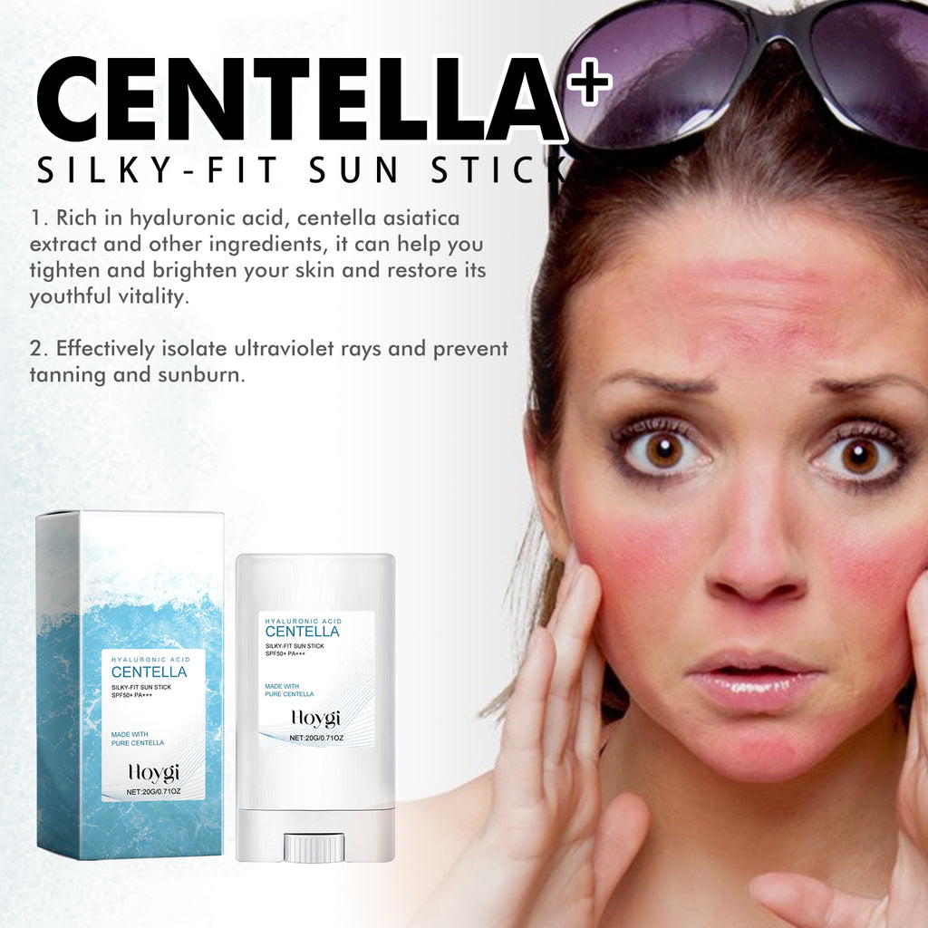Hoygi Hyaluronic Acid Sunscreen Stick provides gentle moisturizing and UV protection, specifically designed for sunburned and reddened skin.