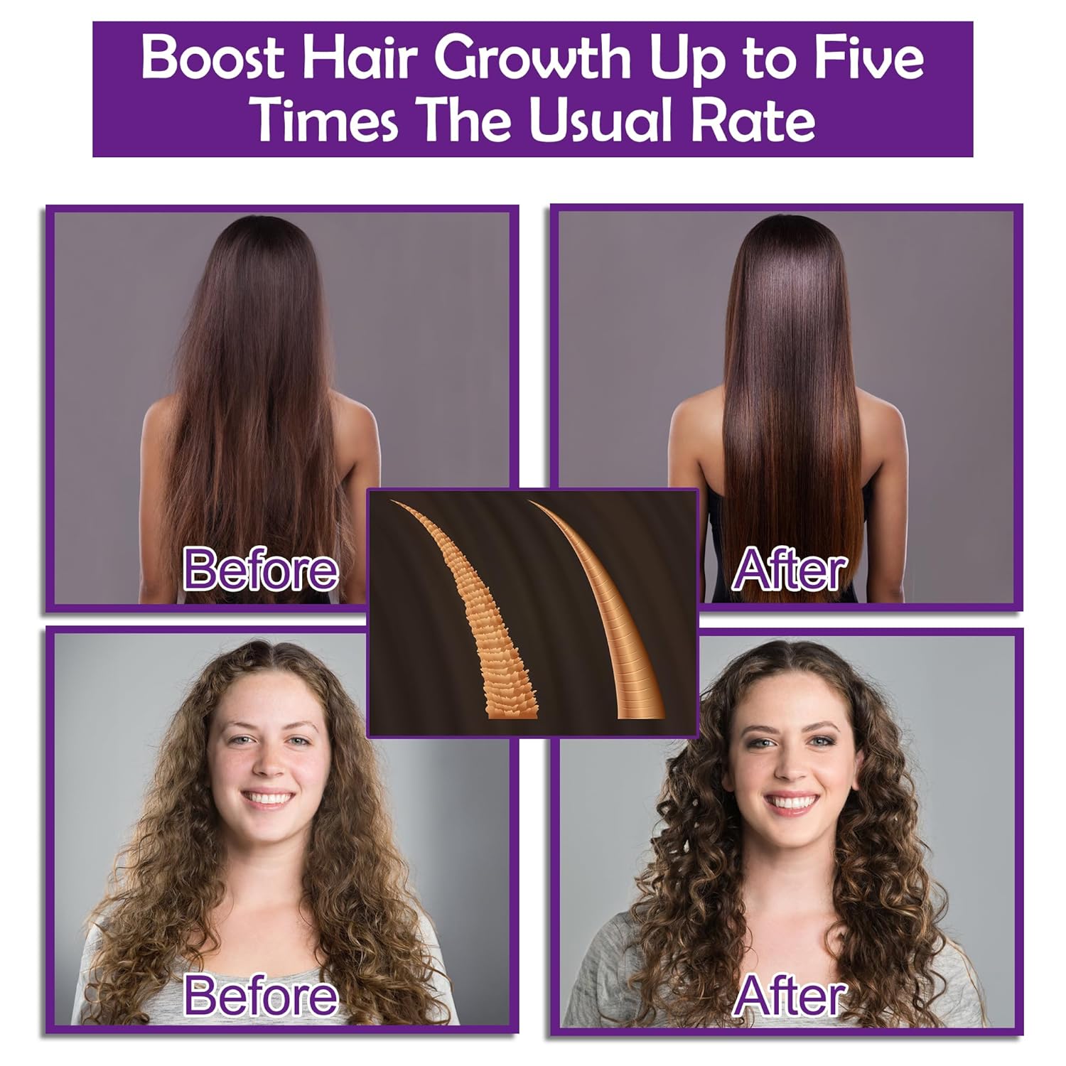 Revitalize Your Hair with Our Ultimate Hair Growth Shampoo and Conditioner Set - Infused with Rosemary, Biotin, Argan, and Castor Oils for Thinning, Damaged, and Curly Hair
