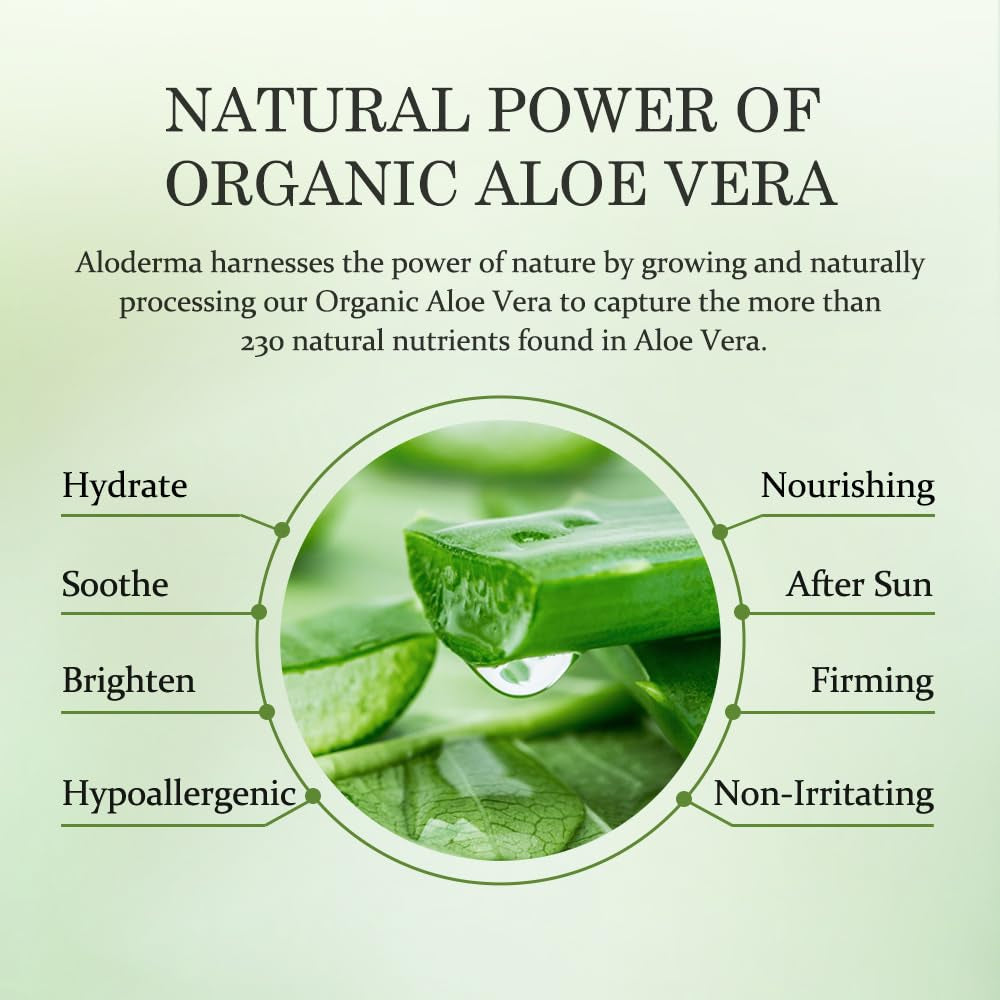 Aloe Vera Gel Made within 12 Hours of Harvest with 96% Pure Organic Aloe Vera for Skin, Scalp, & Hair, Soothing Aloe Face Moisturizer, Multipurpose, Hydrating Aloe Gel, 7.05Oz
