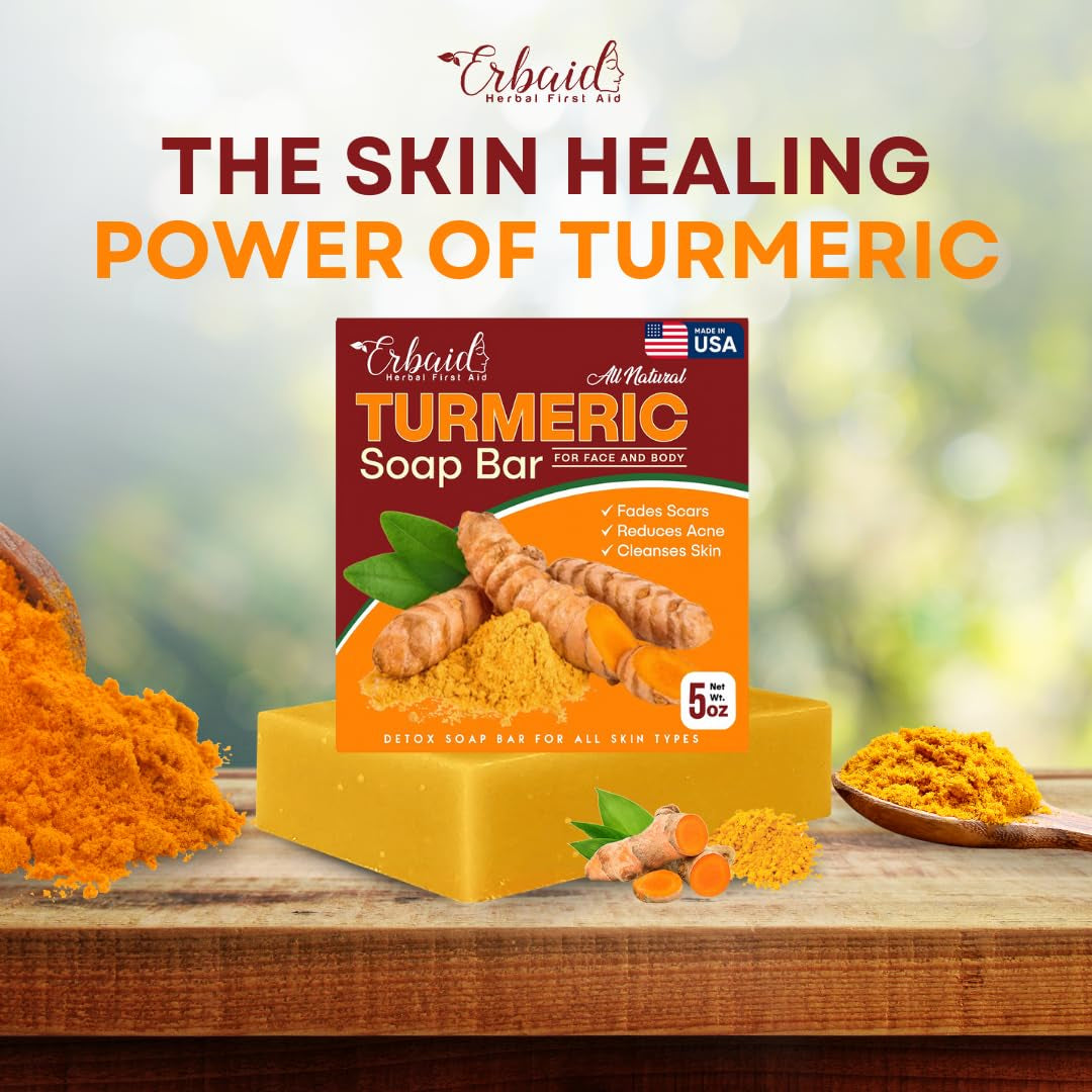 Illuminate Your Skin with Our Natural Turmeric Soap Bar – Perfect for Face & Body, Fades Dark Spots, and Hydrates for a Radiant Glow!