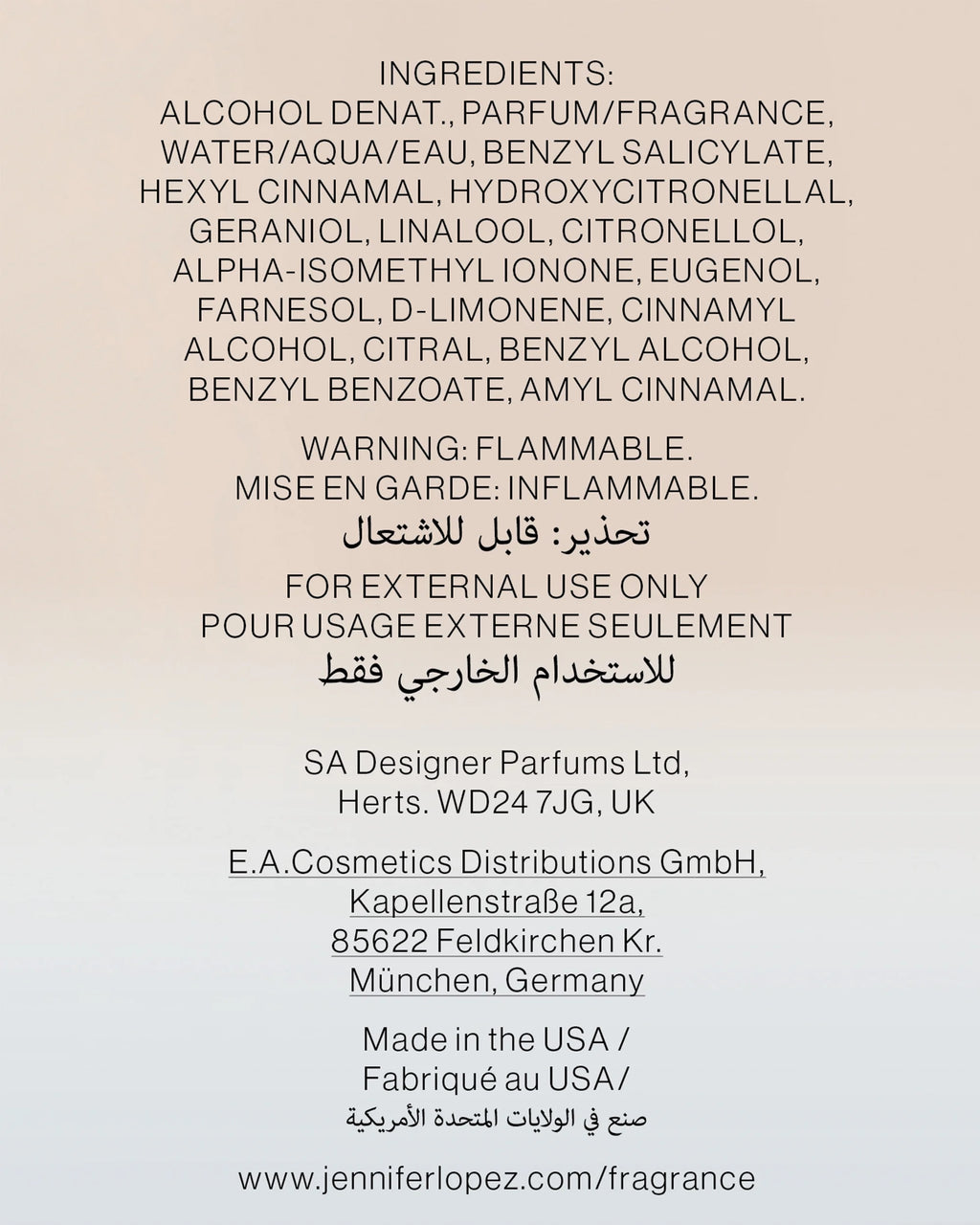 Glow by J Lo Eau De Toilette Perfume 5 Oz