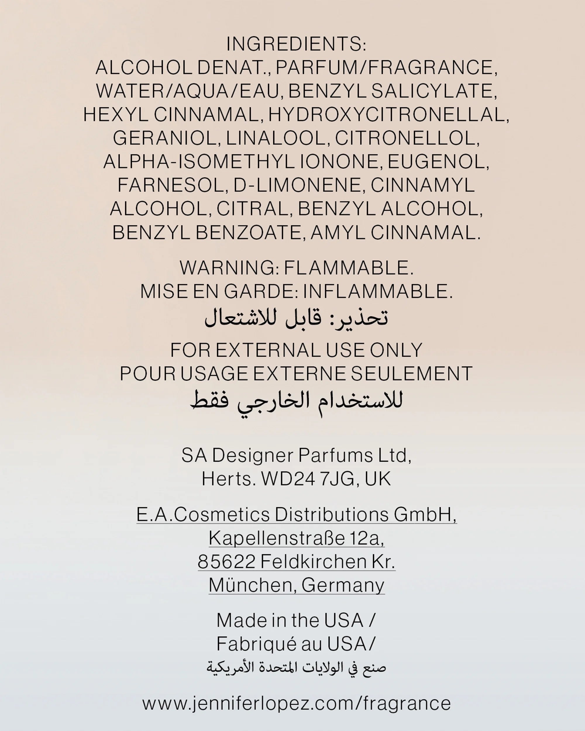 Glow by J Lo Eau De Toilette Perfume 5 Oz