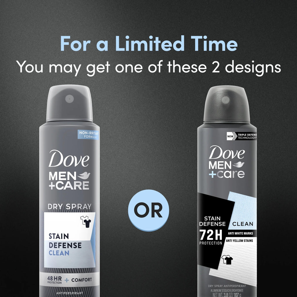 Stain Defense Long Lasting Men'S Antiperspirant Deodorant Dry Spray, Clean, 3.8 Oz