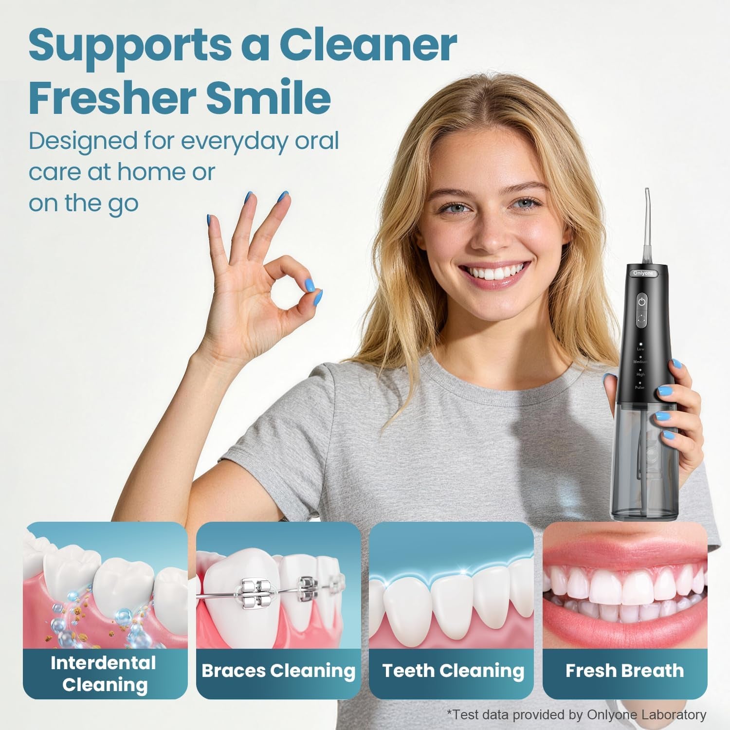 Ultimate Rechargeable Cordless Water Flosser - Adjustable Pressure for Effortless Oral Care at Home or on the Go