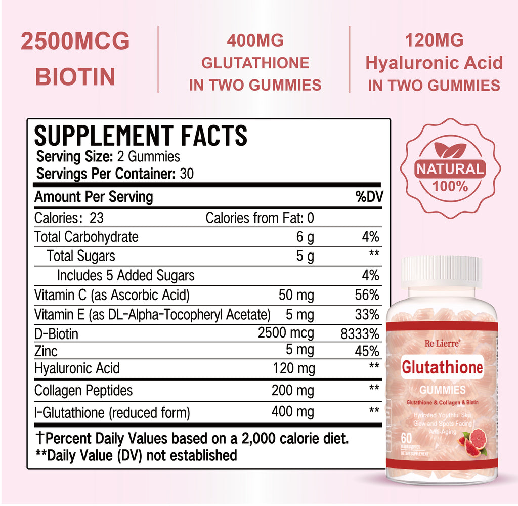 Discover the benefits of our delicious Grapefruit-Flavored Glutathione Collagen Gummies! These tasty gummies combine the power of glutathione and collagen to support your skin's health and promote a youthful glow.