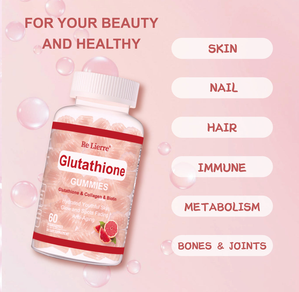 Discover the benefits of our delicious Grapefruit-Flavored Glutathione Collagen Gummies! These tasty gummies combine the power of glutathione and collagen to support your skin's health and promote a youthful glow.