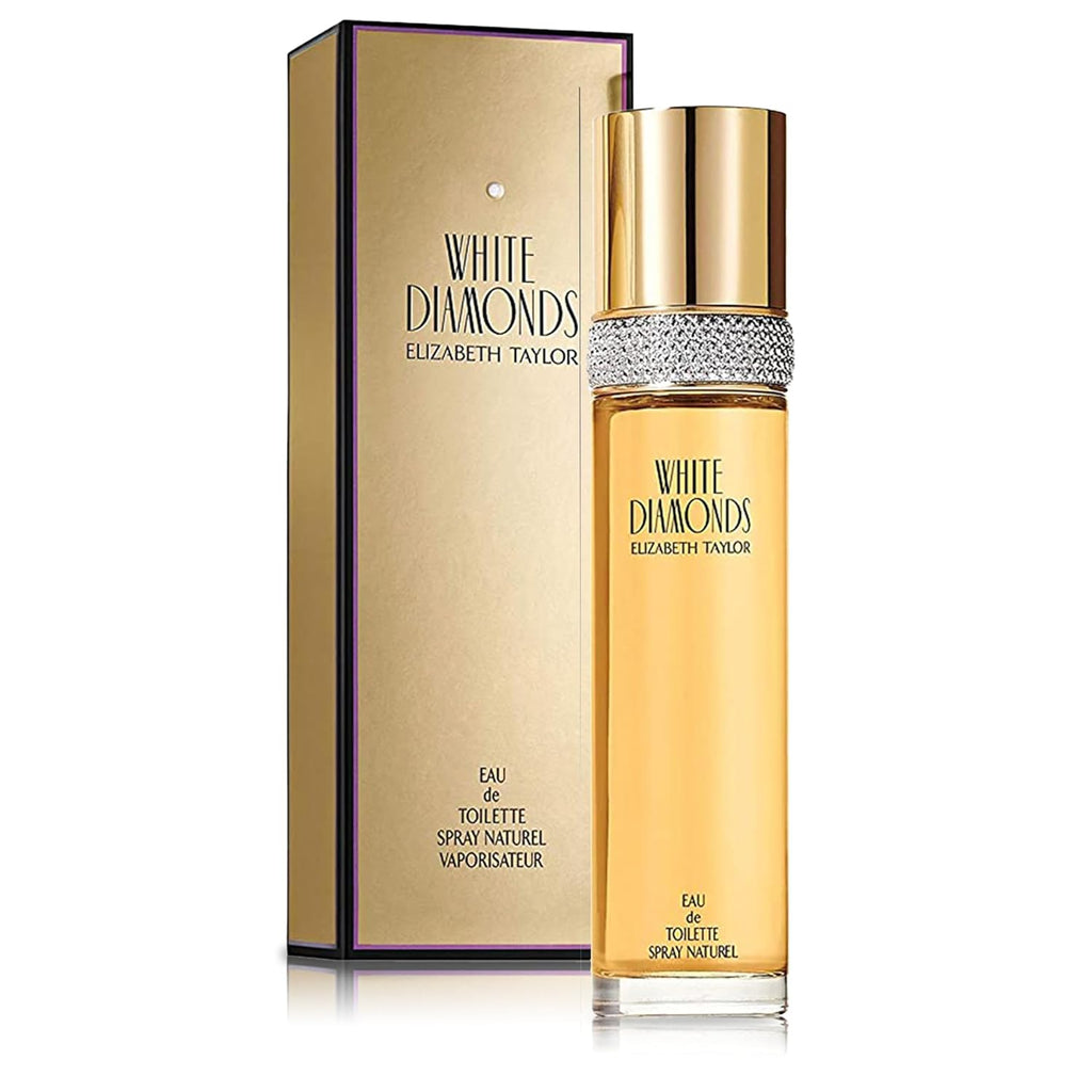 Experience the Timeless Elegance of Elizabeth Taylor's White Diamonds Eau de Toilette - Long-Lasting Floral Fragrance for Women, 3.3 Fl Oz