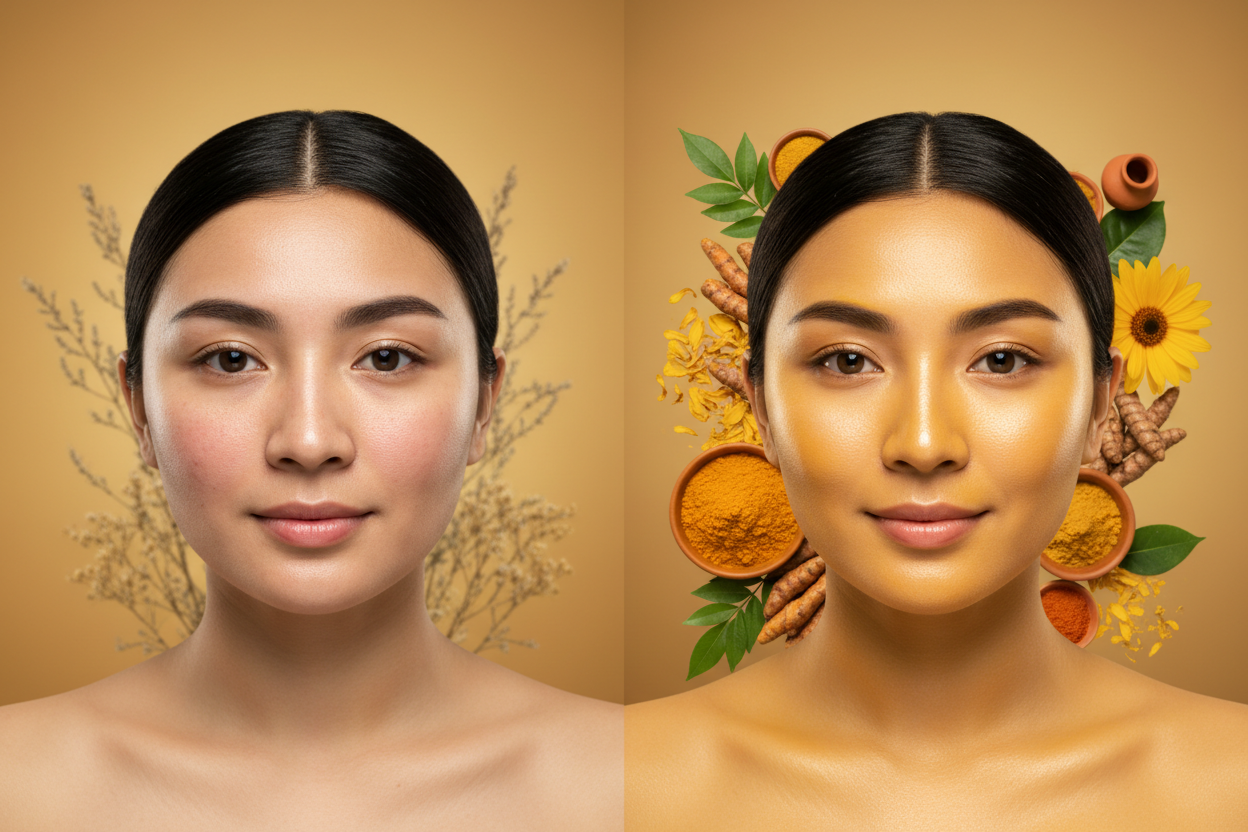 Turmeric Glow Before & After